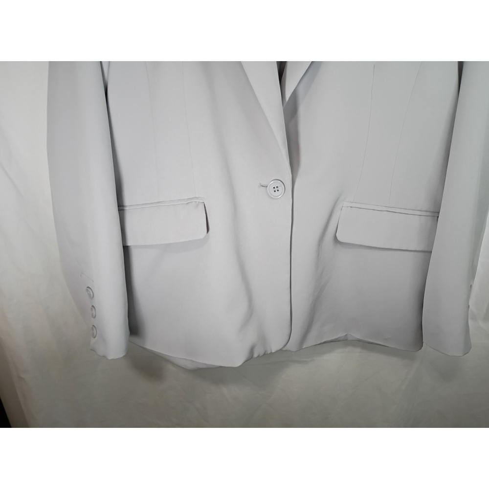 Bagatelle Collection Blazer Large Oversized Notch Lapel Gray City Spring - Picture 6 of 9